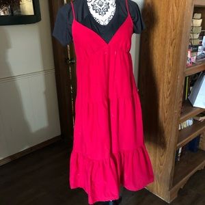 Summer sundress right on trend! Three tiers, adjustable straps